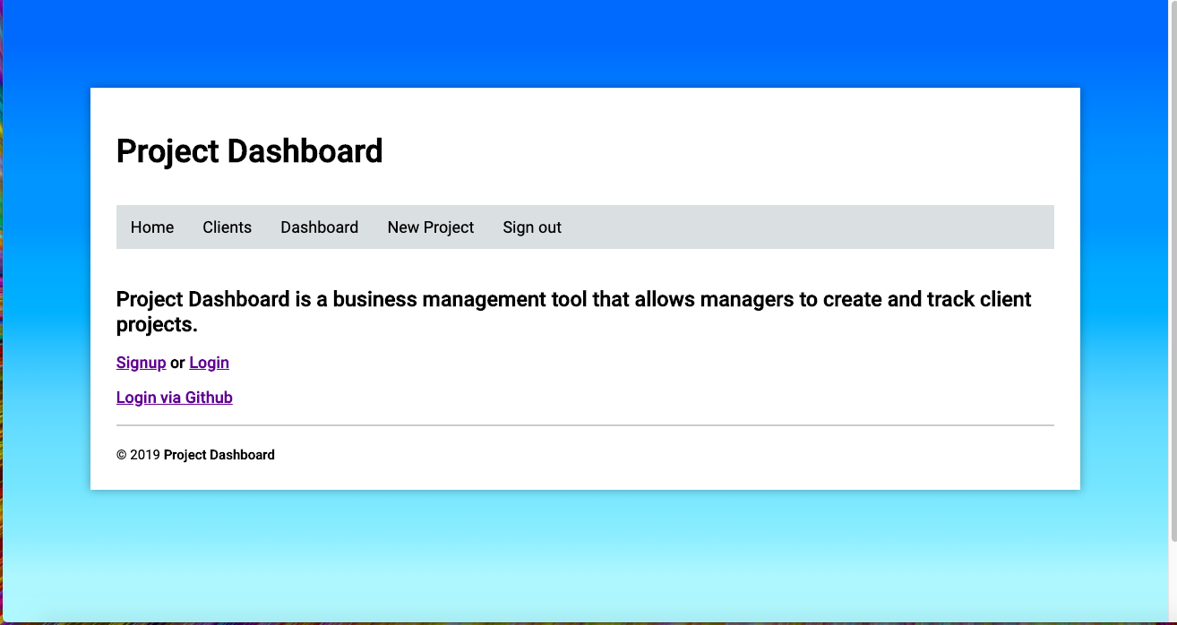 Project Dashboard