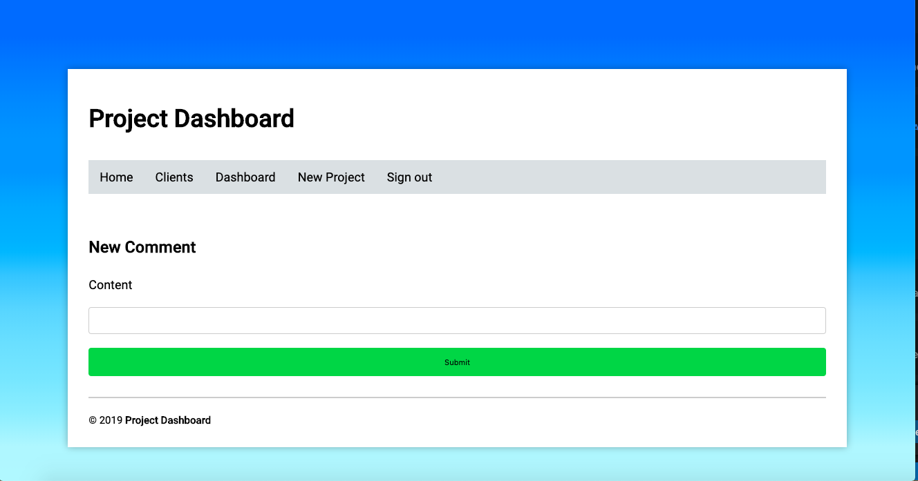 Project Dashboard Site